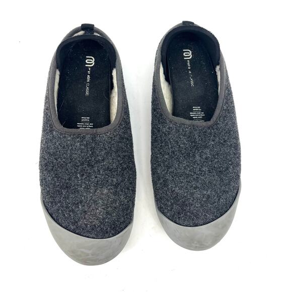 Mahabis Women's 9.5 EU40 Gray Felted Wool Detachable Sole Slip on Slippers - Picture 3 of 7